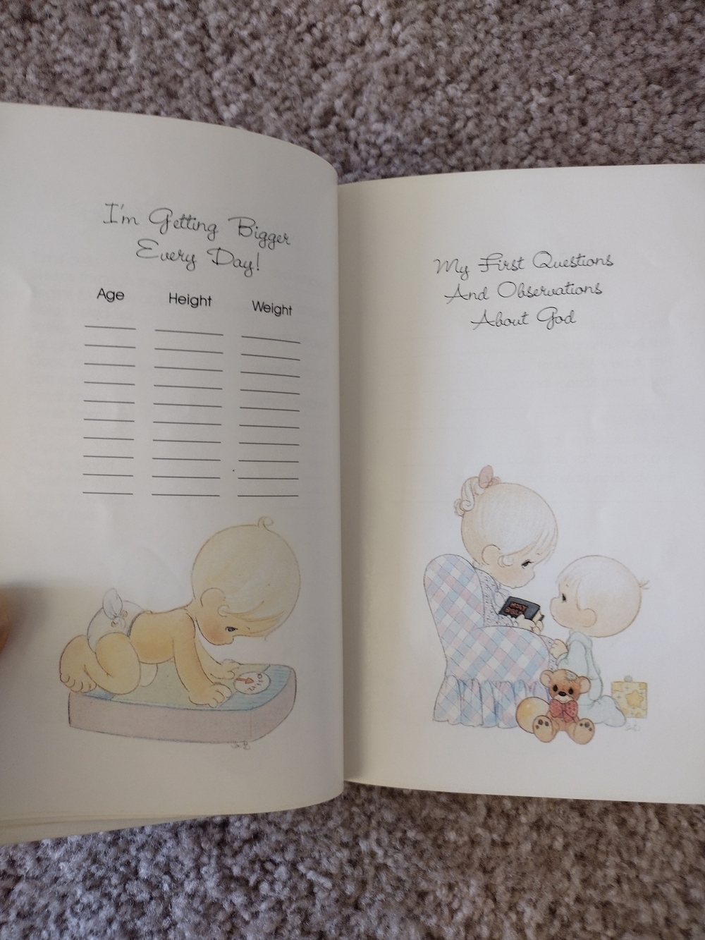 Vintage 1980's Precious Moments Bible - White Illustrated Cover - Picture 12 of 16